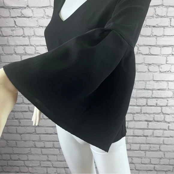 Zara Black Peplum Sleeve Blouse - Picture 3 of 5